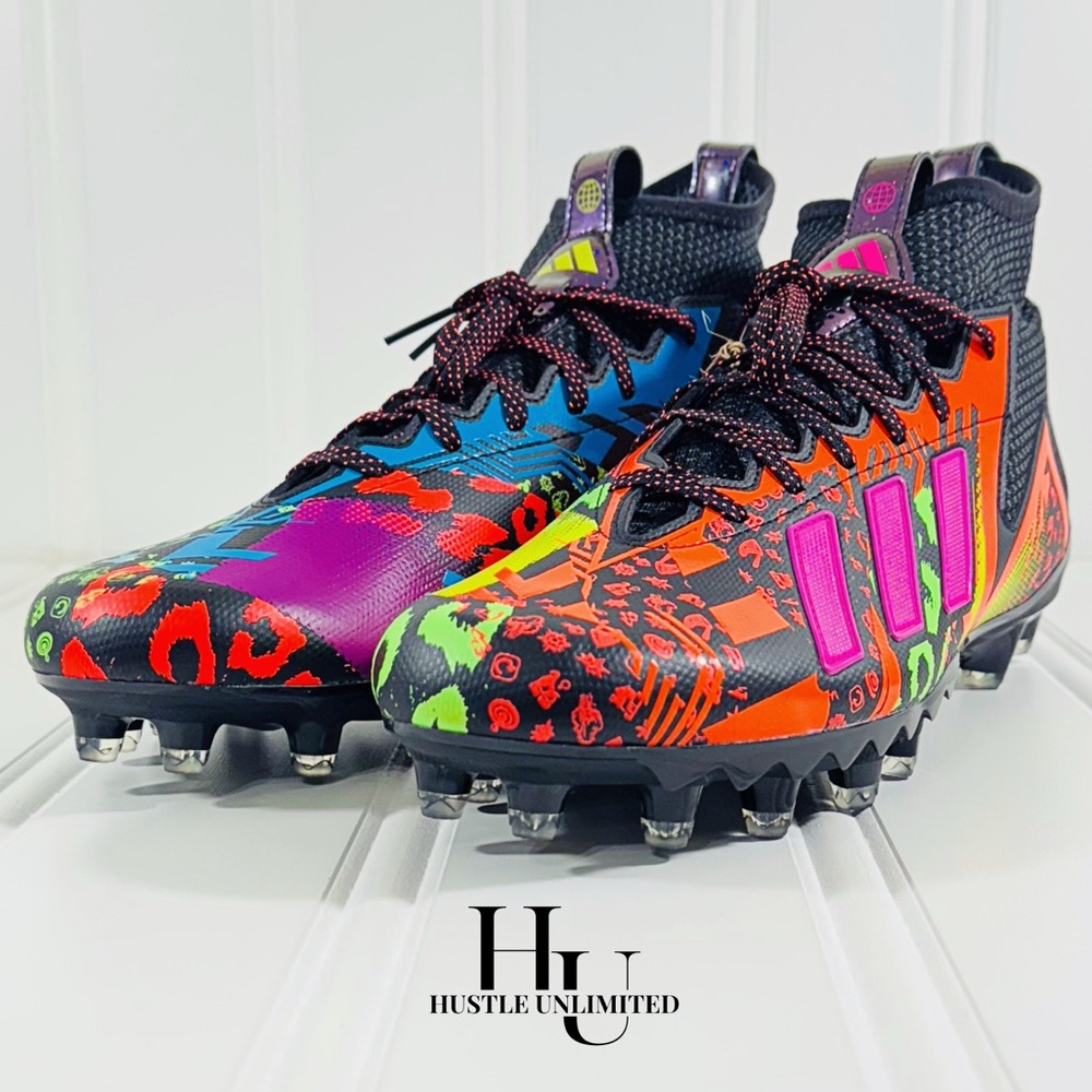 Adidas Freak 23 7v7 Mismatch Multicolor Football Cleats Men’s Size 14